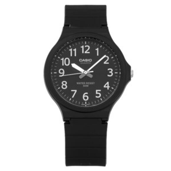 NWT Casio MW‑240‑1BV Men's Analog Quartz Watch Black Resin Strap & Case - Picture 1 of 1